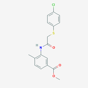 Methyl 3-({[(4-chlorophenyl)sulfanyl]acetyl}amino)-4-methylbenzoate