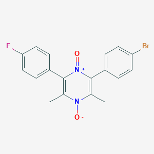 2-(4-bromophenyl)-6-(4-fluorophenyl)-3,5-dimethylpyrazine 1,4-dioxide