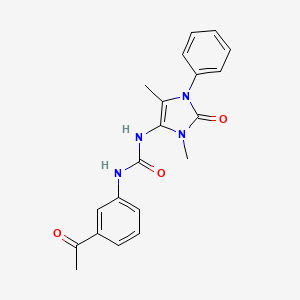 molecular formula C20H20N4O3 B4236988 N-(3-acetylphenyl)-N'-(3,5-dimethyl-2-oxo-1-phenyl-2,3-dihydro-1H-imidazol-4-yl)urea 