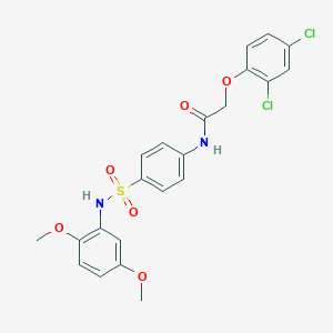 molecular formula C22H20Cl2N2O6S B423703 2-(2,4-dichlorophenoxy)-N-{4-[(2,5-dimethoxyanilino)sulfonyl]phenyl}acetamide 