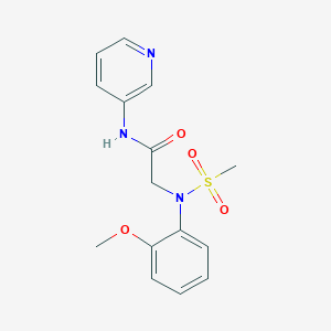 molecular formula C15H17N3O4S B423706 2-[Methanesulfonyl-(2-methoxy-phenyl)-amino]-N-pyridin-3-yl-acetamide 