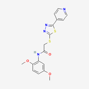 N-(2,5-dimethoxyphenyl)-2-{[5-(4-pyridinyl)-1,3,4-thiadiazol-2-yl]thio}acetamide