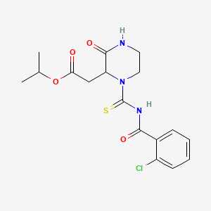 molecular formula C17H20ClN3O4S B4237087 isopropyl (1-{[(2-chlorobenzoyl)amino]carbonothioyl}-3-oxo-2-piperazinyl)acetate 