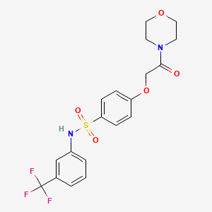 molecular formula C19H19F3N2O5S B4237100 4-[2-(4-morpholinyl)-2-oxoethoxy]-N-[3-(trifluoromethyl)phenyl]benzenesulfonamide 