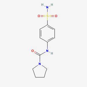 molecular formula C11H15N3O3S B4237124 N-[4-(aminosulfonyl)phenyl]-1-pyrrolidinecarboxamide 