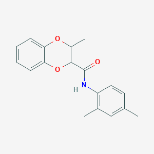 molecular formula C18H19NO3 B4237152 N-(2,4-dimethylphenyl)-3-methyl-2,3-dihydro-1,4-benzodioxine-2-carboxamide 