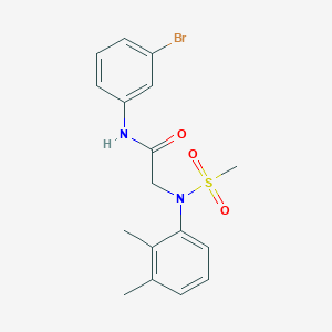 molecular formula C17H19BrN2O3S B423716 N-(3-bromophenyl)-2-[2,3-dimethyl(methylsulfonyl)anilino]acetamide 