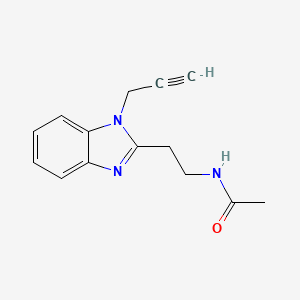 molecular formula C14H15N3O B4237173 N-{2-[1-(2-propyn-1-yl)-1H-benzimidazol-2-yl]ethyl}acetamide 