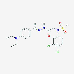 molecular formula C20H24Cl2N4O3S B423718 N-(3,4-dichlorophenyl)-N-(2-{2-[4-(diethylamino)benzylidene]hydrazino}-2-oxoethyl)methanesulfonamide 