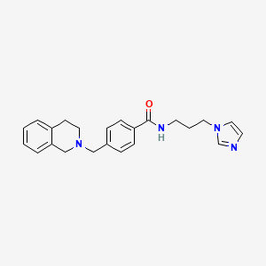 4-(3,4-dihydro-2(1H)-isoquinolinylmethyl)-N-[3-(1H-imidazol-1-yl)propyl]benzamide