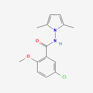 5-chloro-N-(2,5-dimethyl-1H-pyrrol-1-yl)-2-methoxybenzamide