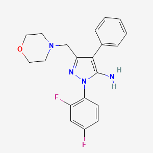 molecular formula C20H20F2N4O B4237203 1-(2,4-difluorophenyl)-3-(4-morpholinylmethyl)-4-phenyl-1H-pyrazol-5-amine 