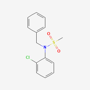 molecular formula C14H14ClNO2S B4237204 N-benzyl-N-(2-chlorophenyl)methanesulfonamide 