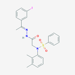 molecular formula C24H24IN3O3S B423722 N-(2,3-dimethylphenyl)-N-(2-{2-[1-(3-iodophenyl)ethylidene]hydrazino}-2-oxoethyl)benzenesulfonamide 