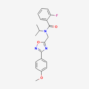 molecular formula C20H20FN3O3 B4237226 2-fluoro-N-isopropyl-N-{[3-(4-methoxyphenyl)-1,2,4-oxadiazol-5-yl]methyl}benzamide 
