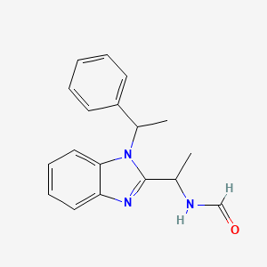 {1-[1-(1-phenylethyl)-1H-benzimidazol-2-yl]ethyl}formamide