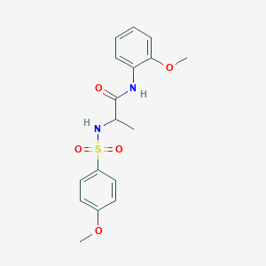 molecular formula C17H20N2O5S B4237231 N~1~-(2-methoxyphenyl)-N~2~-[(4-methoxyphenyl)sulfonyl]alaninamide 