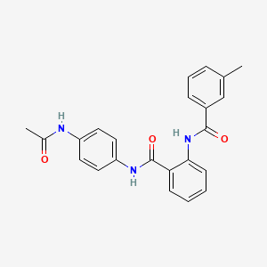 molecular formula C23H21N3O3 B4237233 N-[4-(acetylamino)phenyl]-2-[(3-methylbenzoyl)amino]benzamide 