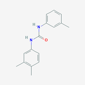 molecular formula C16H18N2O B4237239 N-(3,4-dimethylphenyl)-N'-(3-methylphenyl)urea 