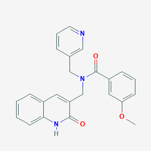 molecular formula C24H21N3O3 B4237257 N-[(2-hydroxy-3-quinolinyl)methyl]-3-methoxy-N-(3-pyridinylmethyl)benzamide 