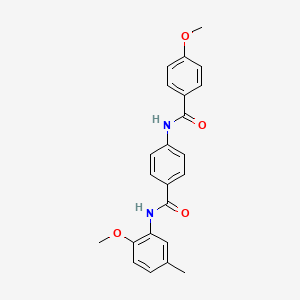 molecular formula C23H22N2O4 B4237267 4-methoxy-N-(4-{[(2-methoxy-5-methylphenyl)amino]carbonyl}phenyl)benzamide 