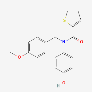 molecular formula C19H17NO3S B4237299 N-(4-hydroxyphenyl)-N-(4-methoxybenzyl)-2-thiophenecarboxamide 