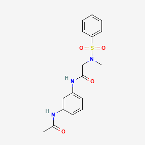 N~1~-[3-(acetylamino)phenyl]-N~2~-methyl-N~2~-(phenylsulfonyl)glycinamide