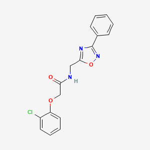 molecular formula C17H14ClN3O3 B4237325 2-(2-chlorophenoxy)-N-[(3-phenyl-1,2,4-oxadiazol-5-yl)methyl]acetamide 