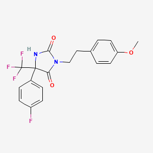 5-(4-fluorophenyl)-3-[2-(4-methoxyphenyl)ethyl]-5-(trifluoromethyl)-2,4-imidazolidinedione
