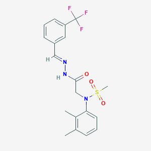 molecular formula C19H20F3N3O3S B423734 N-(2,3-dimethylphenyl)-N-(2-oxo-2-{2-[3-(trifluoromethyl)benzylidene]hydrazino}ethyl)methanesulfonamide 