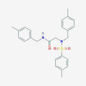 molecular formula C25H28N2O3S B423736 N-(4-methylbenzyl)-2-{(4-methylbenzyl)[(4-methylphenyl)sulfonyl]amino}acetamide 