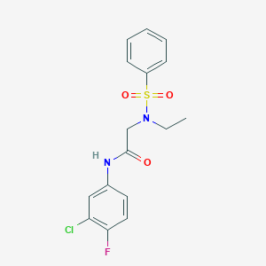 N~1~-(3-chloro-4-fluorophenyl)-N~2~-ethyl-N~2~-(phenylsulfonyl)glycinamide