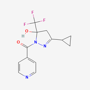 3-cyclopropyl-1-isonicotinoyl-5-(trifluoromethyl)-4,5-dihydro-1H-pyrazol-5-ol