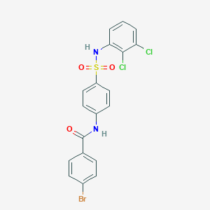 molecular formula C19H13BrCl2N2O3S B423737 4-bromo-N-{4-[(2,3-dichloroanilino)sulfonyl]phenyl}benzamide 