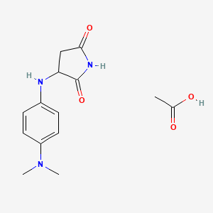 3-{[4-(dimethylamino)phenyl]amino}-2,5-pyrrolidinedione acetate