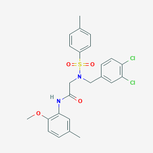 molecular formula C24H24Cl2N2O4S B423740 2-{(3,4-dichlorobenzyl)[(4-methylphenyl)sulfonyl]amino}-N-(2-methoxy-5-methylphenyl)acetamide 