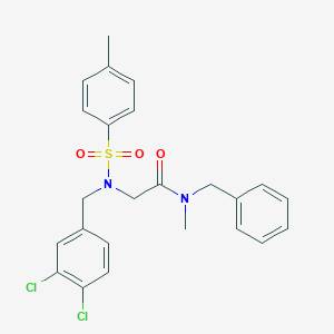molecular formula C24H24Cl2N2O3S B423741 N-benzyl-N~2~-(3,4-dichlorobenzyl)-N-methyl-N~2~-[(4-methylphenyl)sulfonyl]glycinamide 