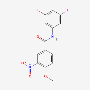 molecular formula C14H10F2N2O4 B4237425 N-(3,5-difluorophenyl)-4-methoxy-3-nitrobenzamide 