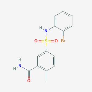 5-{[(2-bromophenyl)amino]sulfonyl}-2-methylbenzamide