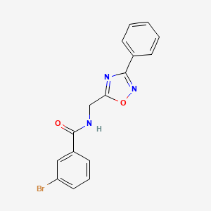 3-bromo-N-[(3-phenyl-1,2,4-oxadiazol-5-yl)methyl]benzamide