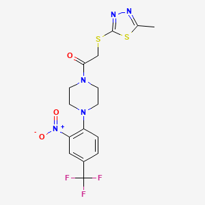 1-{[(5-methyl-1,3,4-thiadiazol-2-yl)thio]acetyl}-4-[2-nitro-4-(trifluoromethyl)phenyl]piperazine