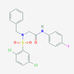 molecular formula C21H17Cl2IN2O3S B423745 2-{benzyl[(2,5-dichlorophenyl)sulfonyl]amino}-N-(4-iodophenyl)acetamide 