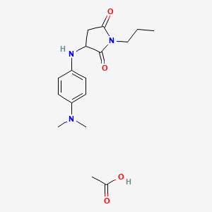 3-{[4-(dimethylamino)phenyl]amino}-1-propyl-2,5-pyrrolidinedione acetate