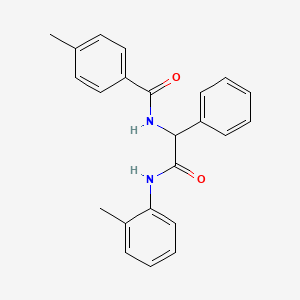molecular formula C23H22N2O2 B4237465 4-methyl-N-{2-[(2-methylphenyl)amino]-2-oxo-1-phenylethyl}benzamide 