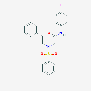 molecular formula C23H23IN2O3S B423747 N-(4-iodophenyl)-2-[[(4-methylphenyl)sulfonyl](2-phenylethyl)amino]acetamide 