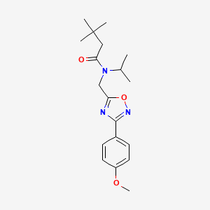 molecular formula C19H27N3O3 B4237481 N-isopropyl-N-{[3-(4-methoxyphenyl)-1,2,4-oxadiazol-5-yl]methyl}-3,3-dimethylbutanamide 