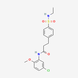 N-(5-chloro-2-methoxyphenyl)-3-{4-[(ethylamino)sulfonyl]phenyl}propanamide