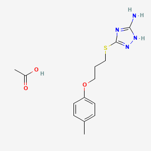 molecular formula C14H20N4O3S B4237511 5-{[3-(4-methylphenoxy)propyl]thio}-4H-1,2,4-triazol-3-amine acetate 