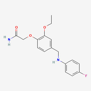 molecular formula C17H19FN2O3 B4237531 2-(2-ethoxy-4-{[(4-fluorophenyl)amino]methyl}phenoxy)acetamide 