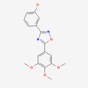 molecular formula C17H15BrN2O4 B4237544 3-(3-bromophenyl)-5-(3,4,5-trimethoxyphenyl)-1,2,4-oxadiazole 